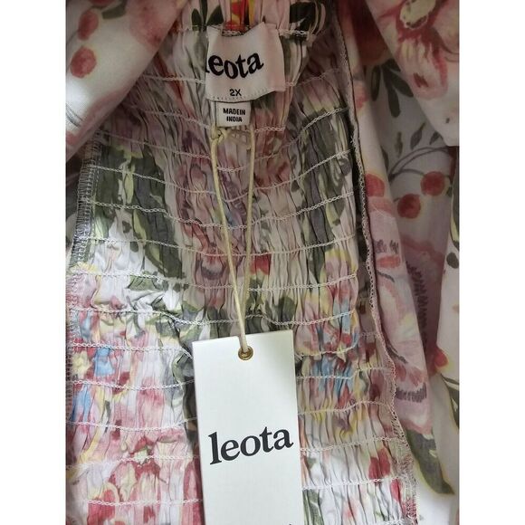 LEOTA Elsa Floral Print Stretch Organic Cotton Top Size 2X NWT MSRP $138 - Picture 10 of 13